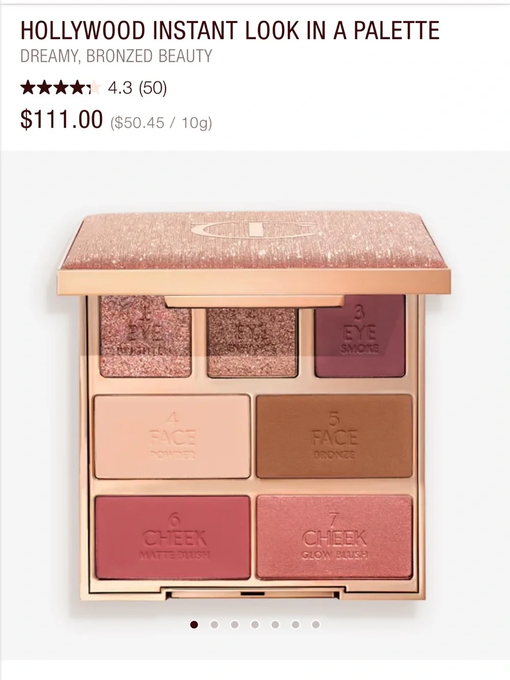 Charlotte Tilbury Hollywood Instant Look in a Palette. Bronzed Beauty.